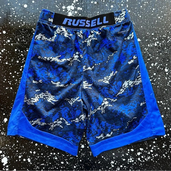 Russell Athletic Gym Shorts Blue Sz Medium - Picture 2 of 2